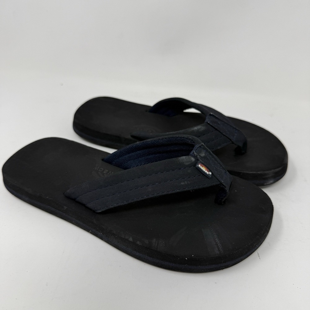 Rainbow Boys Kids Sandals Flip Flops Slippers Dark Blue Size 13/1
